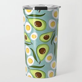 Cute Egg and Avocado Print Travel Mug