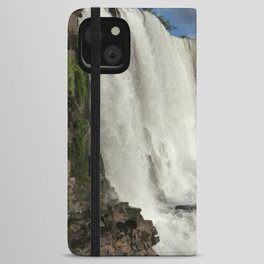 Brazil Photography - Majestic Waterfall In The Brazillian Rain Forest iPhone Wallet Case