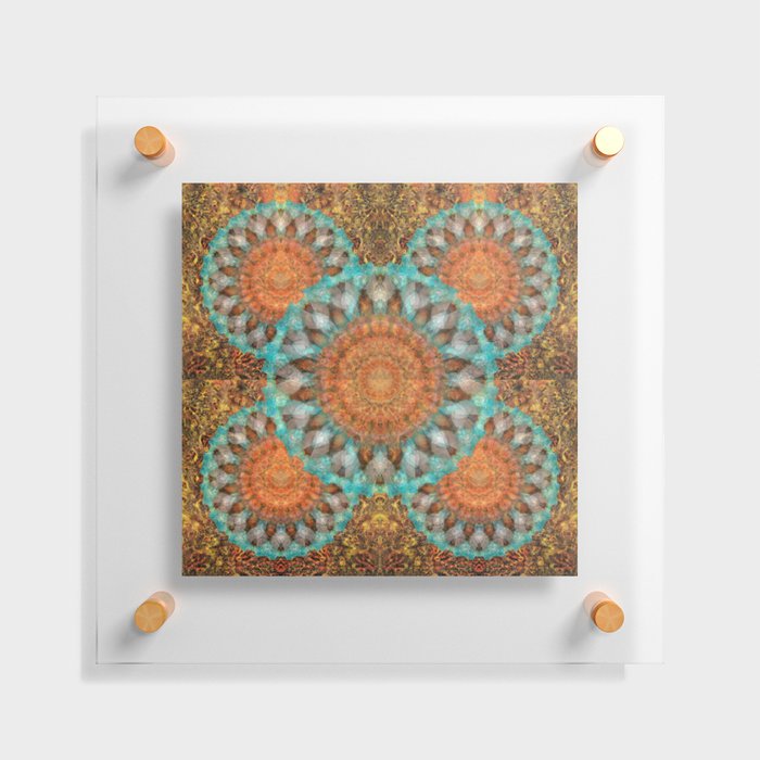 Tiger Lily - Colorful Mandala Art by Sharon Cummings Floating Acrylic Print