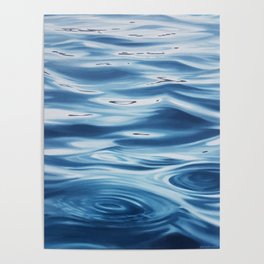 Undisclosed - Blue Lake Water painting Poster | Swimming, Ocean, Fishing, Lakeontario, Lakelife, Boating, Water, Painting, Cottage, Summer 