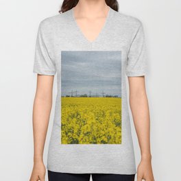 When the fields are not green but vibrant yellow! Unisex V-Neck