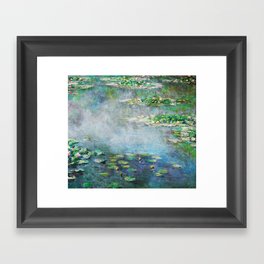 1906 Waterlilies oil on canvas. Claude Monet. Framed Art Print