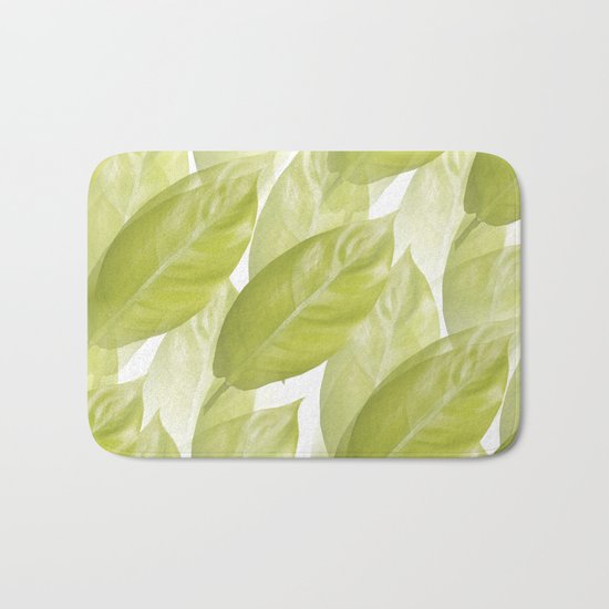 Green leaves Bath Mat