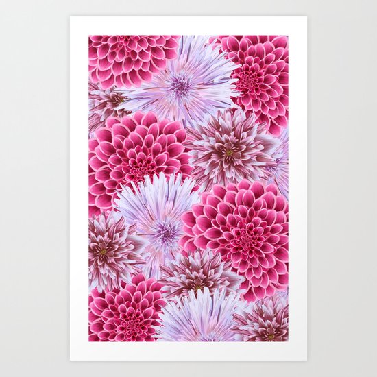 Dahlia Pattern Art Print