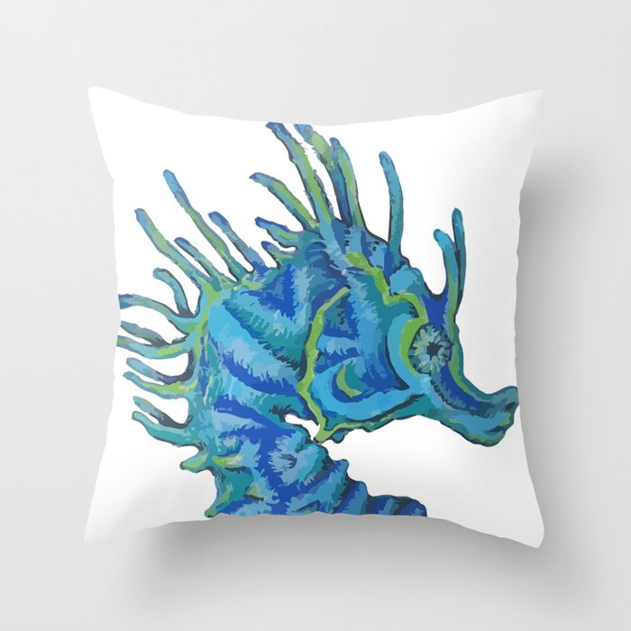 Seahorse throw top pillows