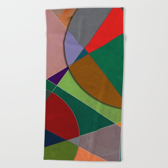 Abstract #327 Listening to Joni Mitchell Beach Towel
