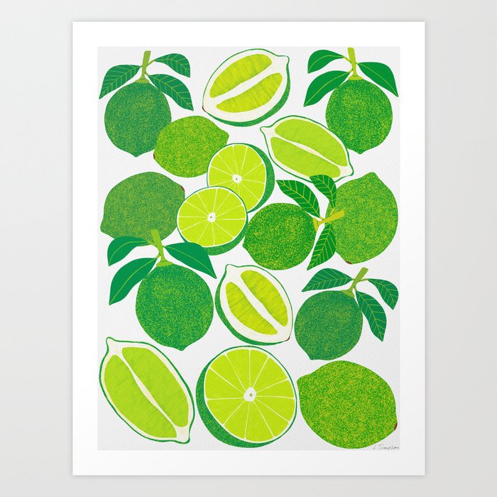 Lime Harvest Art Print