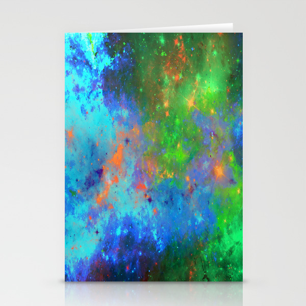 Speed Of Light Abstract Space Painting Stationery Cards By Printpix Society6