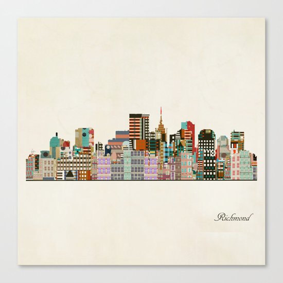 richmond virginia skyline Canvas Print