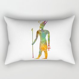 Egyptian god atum  in watercolor Rectangular Pillow