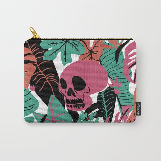 Floral Skull Carry-All Pouch
