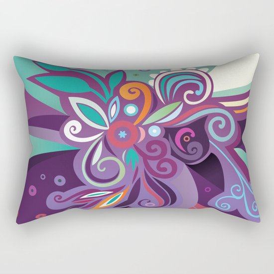 Floral curves of Joy Rectangular Pillow