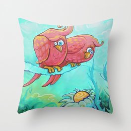 Les Parents Throw Pillow