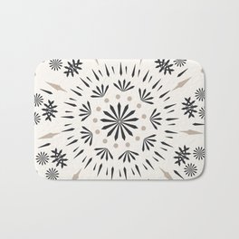 Snowflakes Scandic Nordic Bath Mat | Graphicdesign, Pattern, Boho, Hygge, Digital, Cozy, Denmark, Modern, Folk, Ornamental 