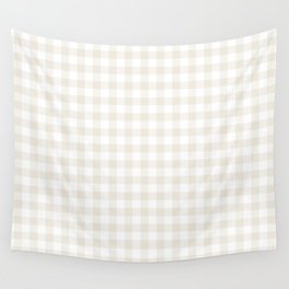 Ivory White Buffalo Plaid Checkerboard Pattern Pairs Valspar 2023 COTY Cozy White 3008-10C Wall Tapestry
