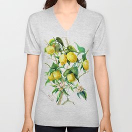 Lemon Tree. lemons kitchen art V Neck T Shirt