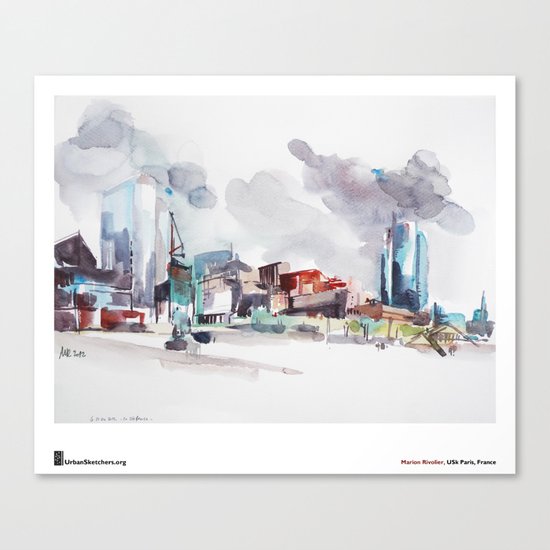Marion Rivolier, "La Défense" Canvas Print