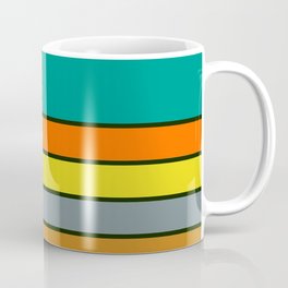 Large Multicolour Horizontal Stripes Pattern 11 Mug