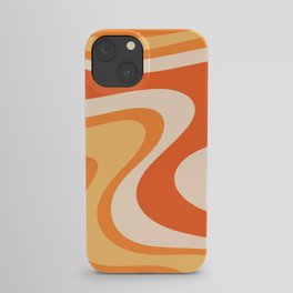 Tangerine Wave Machine - Retro Orange Abstract iPhone Case
