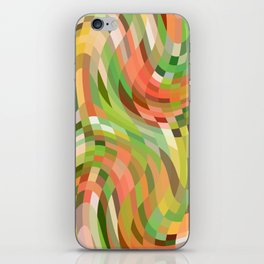 Green Earth Warped Checkers Pattern Design  iPhone Skin