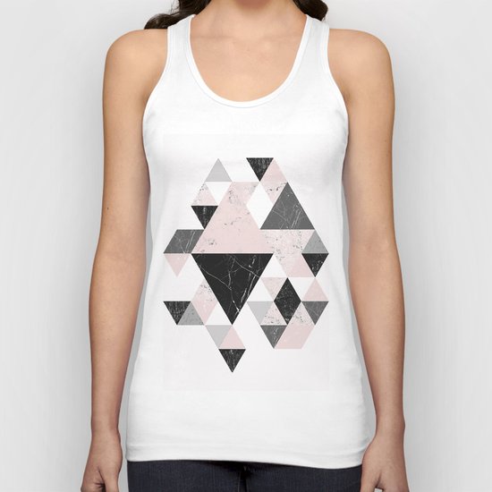 Triangle pattern modern geometric abstract ll Unisex Tank Top