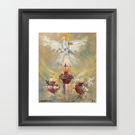 Illumination of The Sacred Hearts Framed Art Print