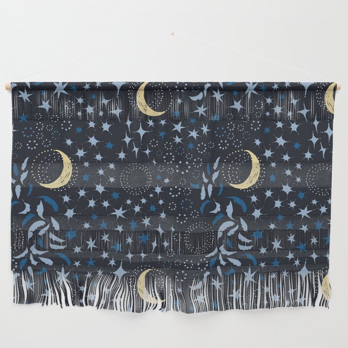 Moon Among the Stars - Stars At Night Version Wall Hanging