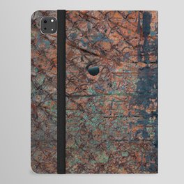 Abstract multicolor grunge background with abstract colored texture. Various color pattern elements. Old vintage scratches, stain, paint splats, brush strokes, dots, spots. Weathered wall background iPad Folio Case