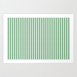 Green and White Abstract Blurred Line Pattern Art Print