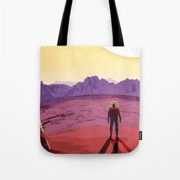 Relax on KEPLER-16b The Land of Two Suns, Where Your Shadows Always Have Company Space Travel Poster Tote Bag