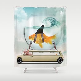 On the Road Shower Curtain