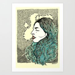 Emily Kokal of Warpaint Art Print | Illustration, Graphic Design, Music, People 