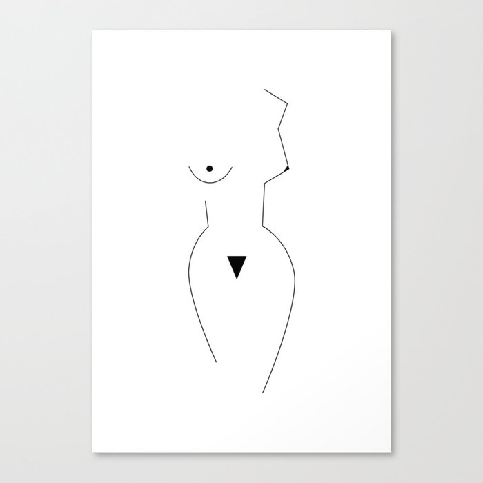 Geometric Nude Canvas Print