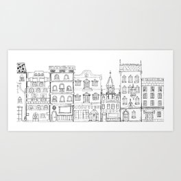 Quirky Houses Art Print