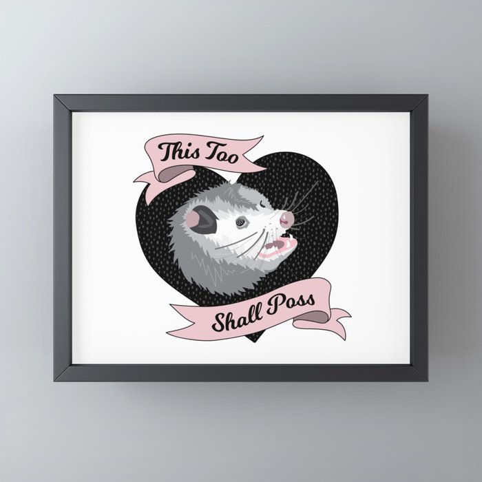 A Passel of Possums, possum love, fun, psychedelic Art Print for