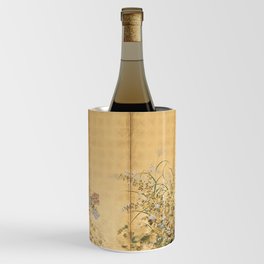 Japanese Edo Period Six-Panel Gold Leaf Screen - Spring and Autumn Flowers Wine Chiller