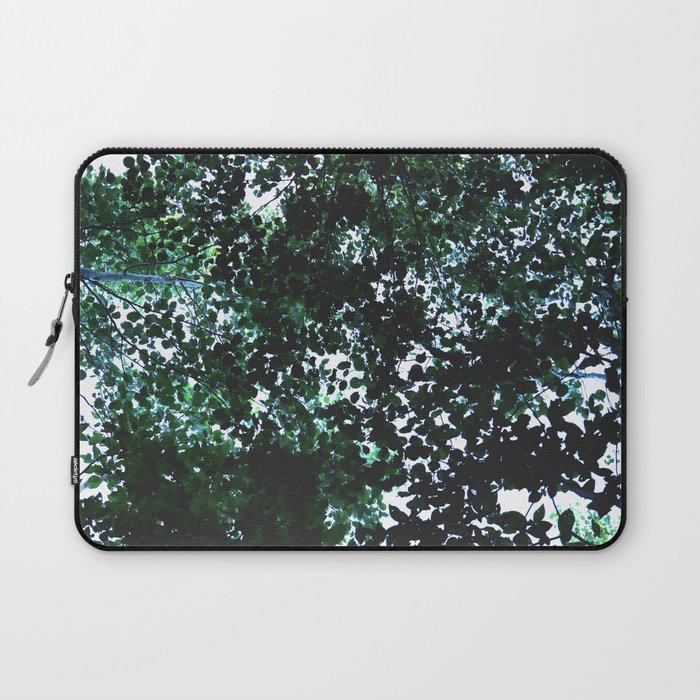 Tops of the leaves of trees silhouettes Laptop Sleeve