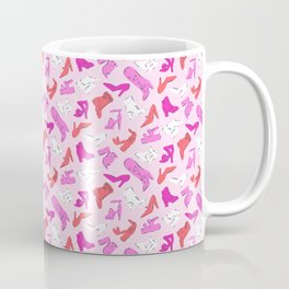 Plastic Doll Shoes in Bright Pink and Red  Mug