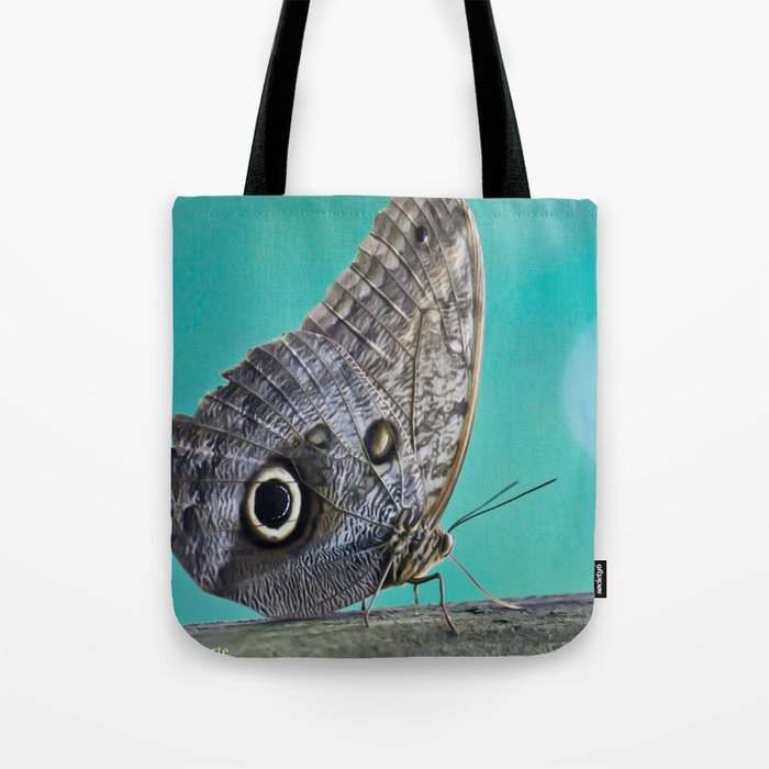 Owl Butterfly Tote Bag
