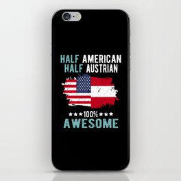 Half American Half Austrian iPhone Skin