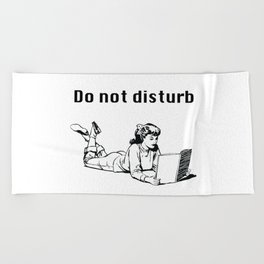 Do Not Disturb - Reading Girl Beach Towel