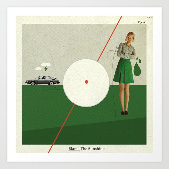Blame The Sunshine | Collage Art Print