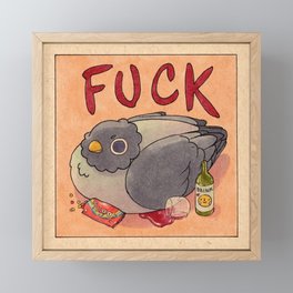 'Fuck' Pigeon 05 Framed Mini Art Print