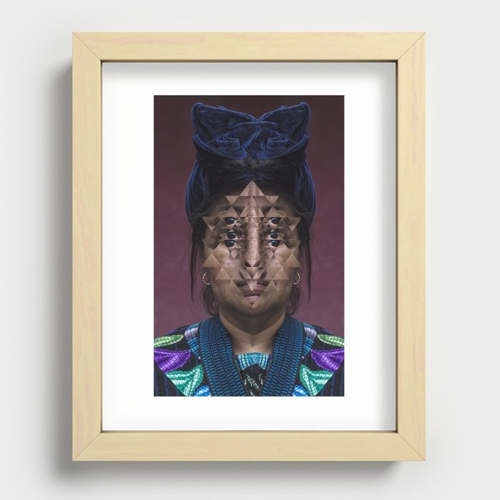 Glitch Portrait #1 Recessed Framed Print