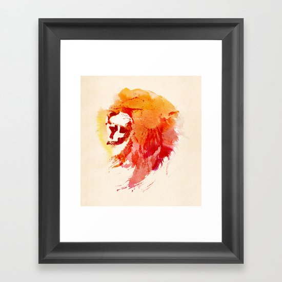 Angry Lion Framed Art Print
