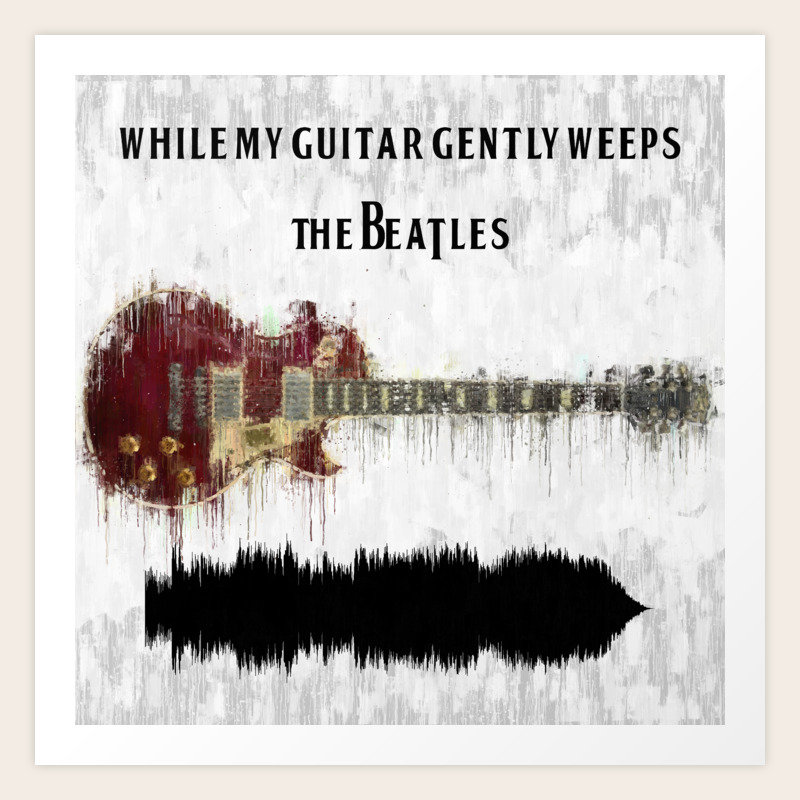While My Guitar Gently Weeps Music Art Print By Derrotebaron