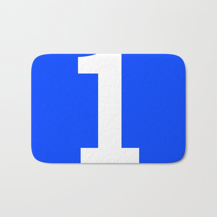 Number 1 (White & Blue) Bath Mat