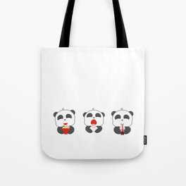 Hungry Pandas Tote Bag
