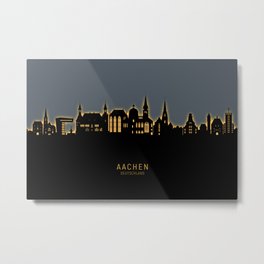 Aachen Germany Skyline Metal Print | Germany, 21752, Deutschland, Painting, Skyline, Michaeltompsett, Aachen, Tompsett, Cityscape 