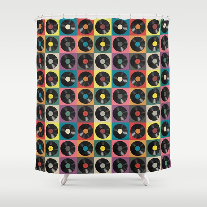 Vinyl Record Shower Curtain by Newyorker01 Society6